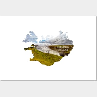 Souvenir of Gullfoss Waterfall, Iceland Posters and Art